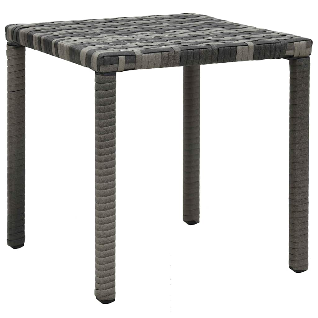 Solsenge med bord i polyrattan antracitgrå