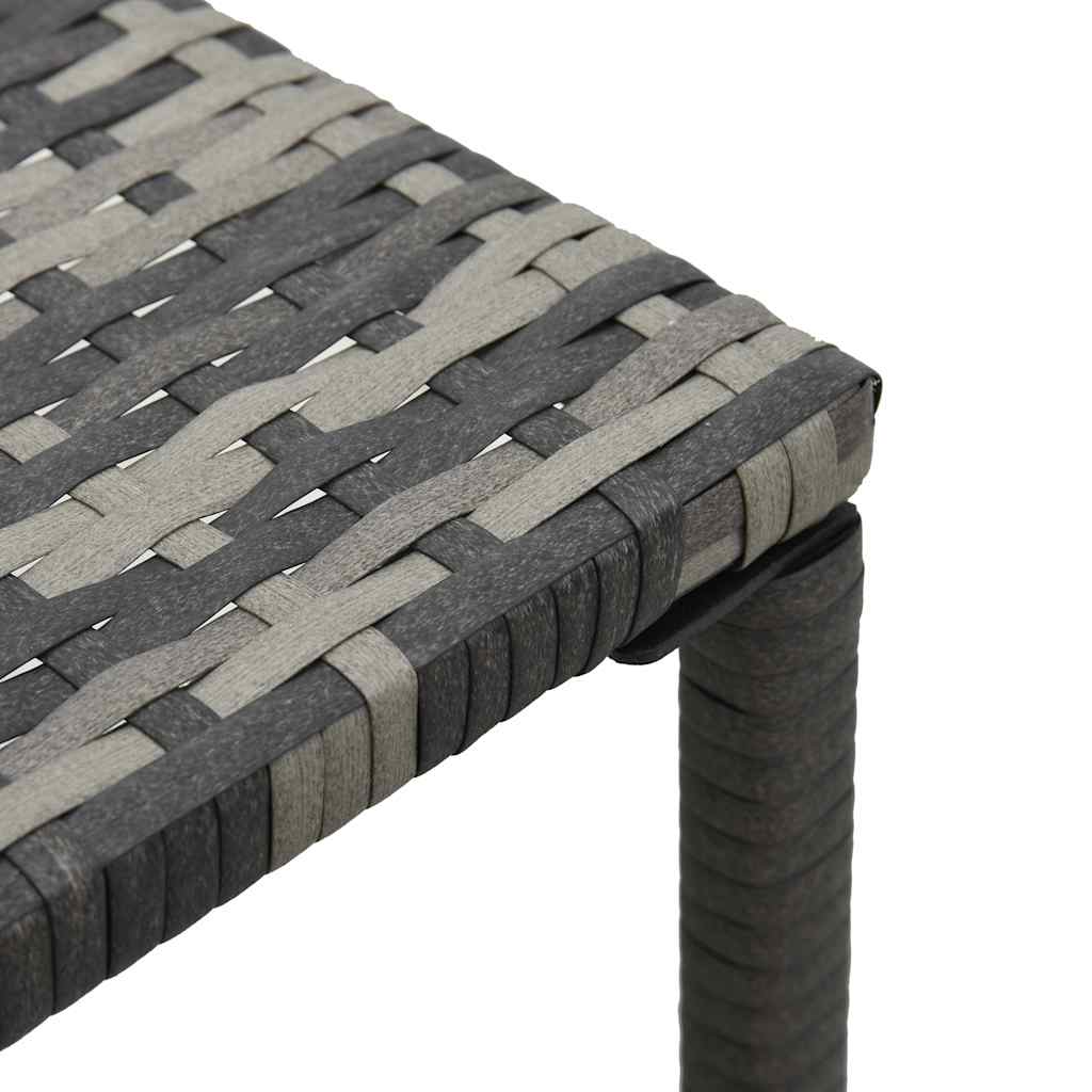 Solsenge med bord i polyrattan antracitgrå