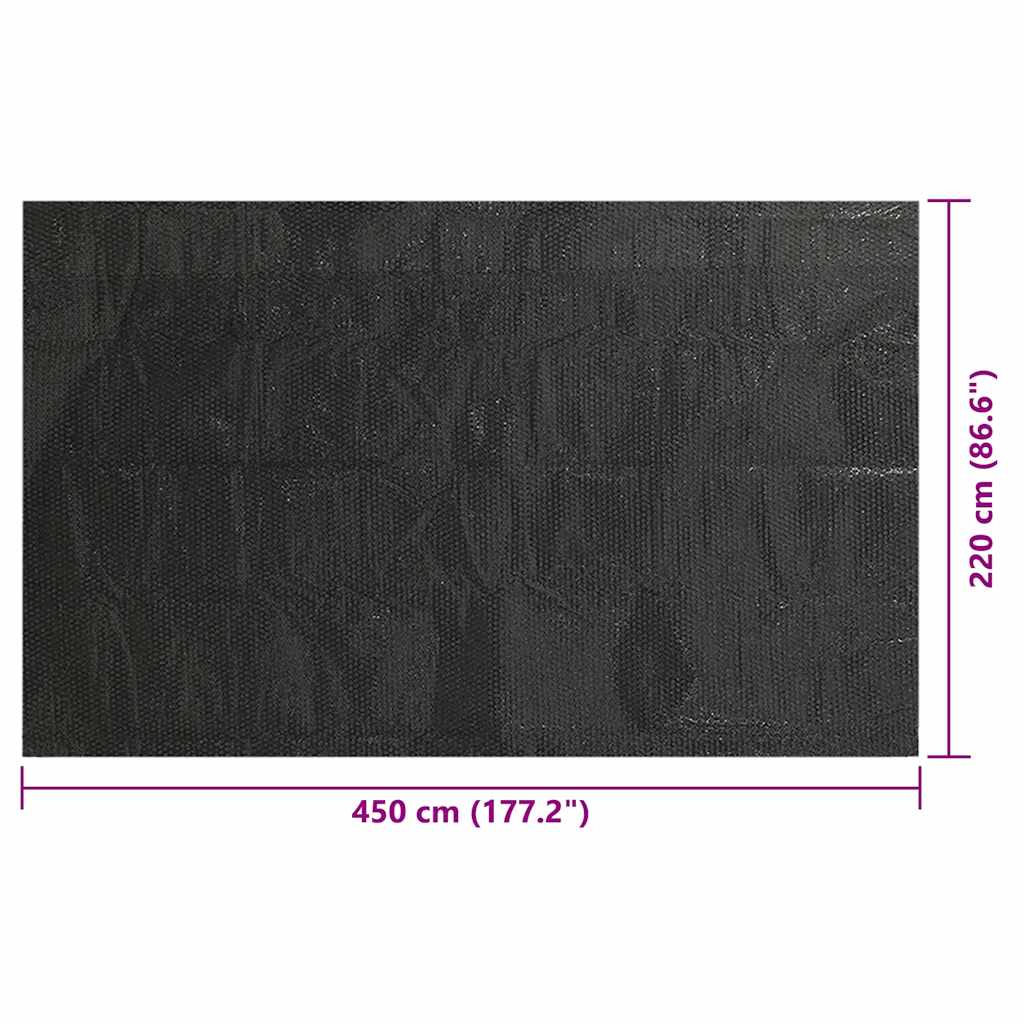 poolovertræk 450 x 220 cm PE sort