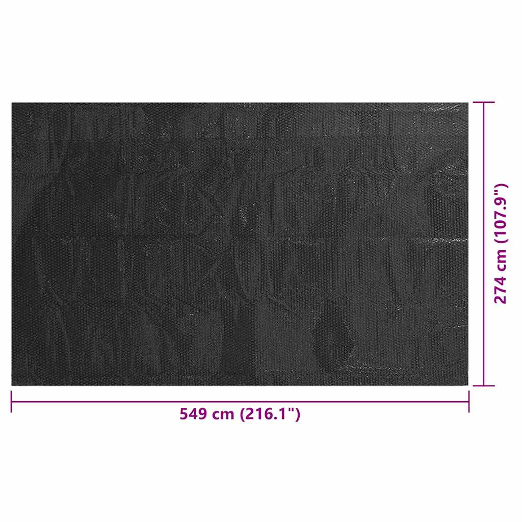 poolovertræk 549 x 274 cm PE sort