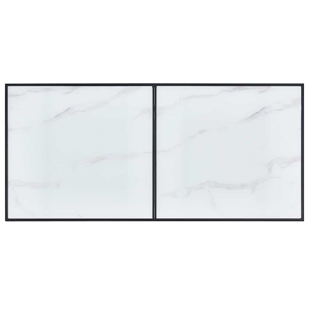spisebord 160 x 80 x 75 cm hærdet glas hvid