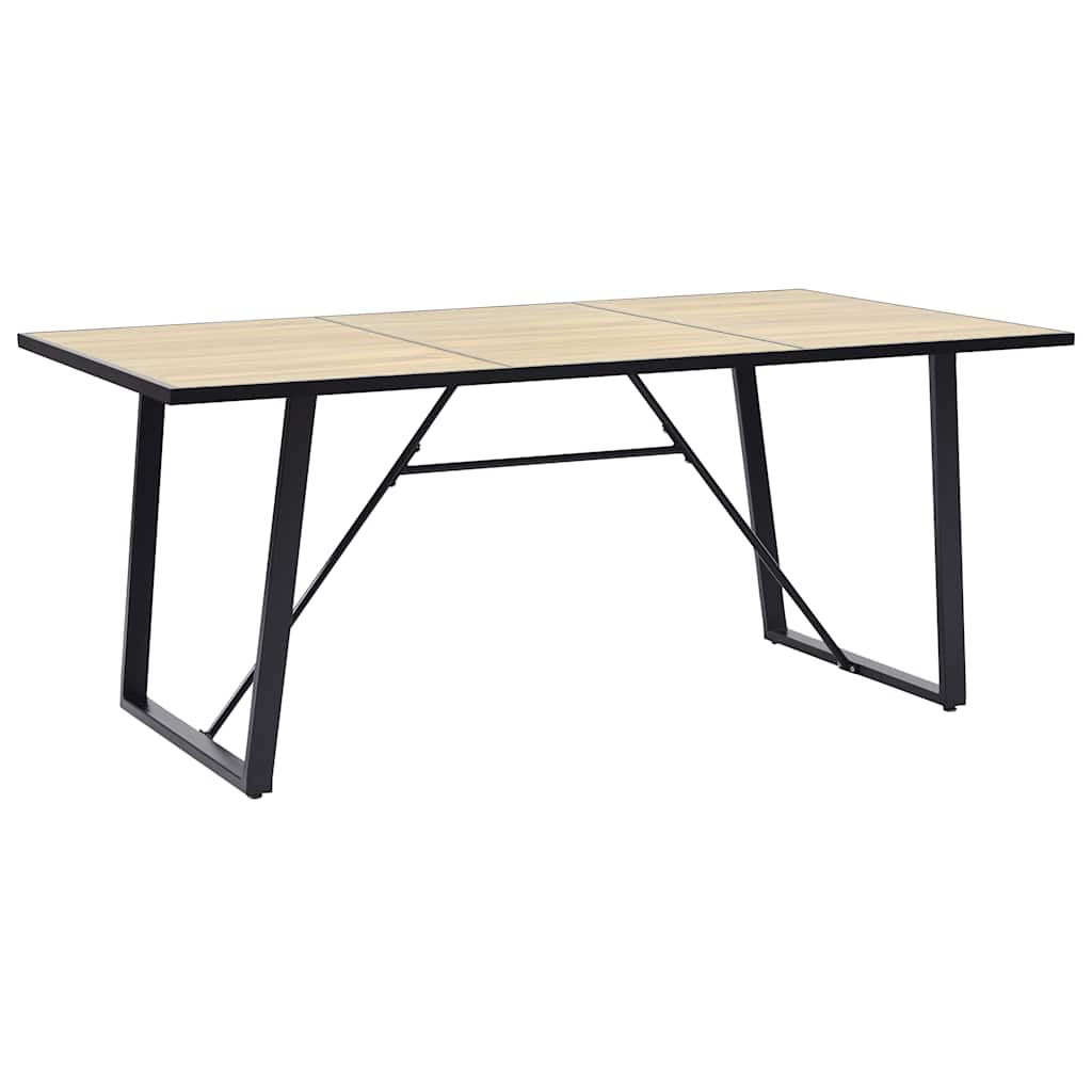 spisebord 200 x 100 x 75 cm MDF egetræsfarve
