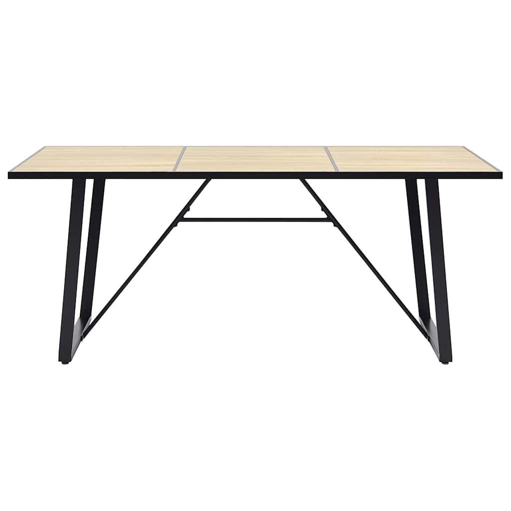 spisebord 200 x 100 x 75 cm MDF egetræsfarve