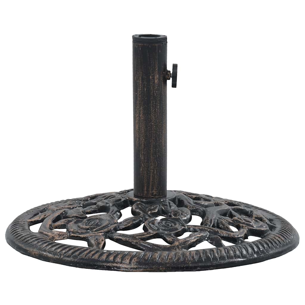parasolfod 12 kg 48 cm støbejern bronzefarvet