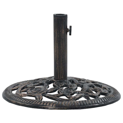 parasolfod 12 kg 48 cm støbejern bronzefarvet