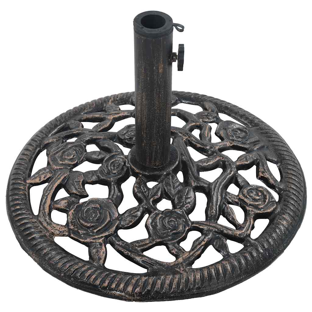 parasolfod 12 kg 48 cm støbejern bronzefarvet
