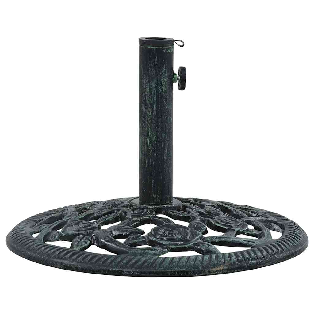 parasolfod 9 kg 40 cm støbejern grøn
