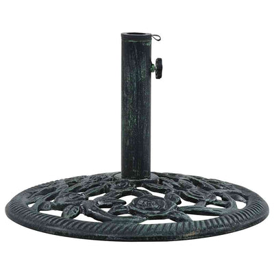 parasolfod 9 kg 40 cm støbejern grøn