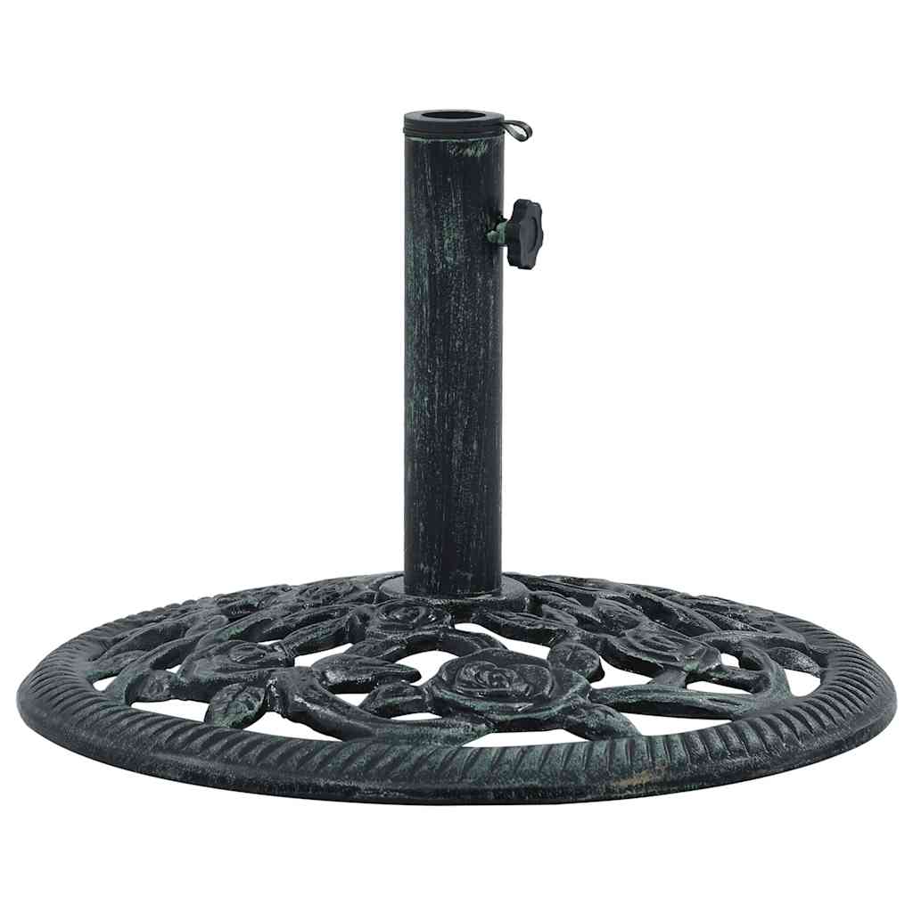 parasolfod 9 kg 40 cm støbejern grøn