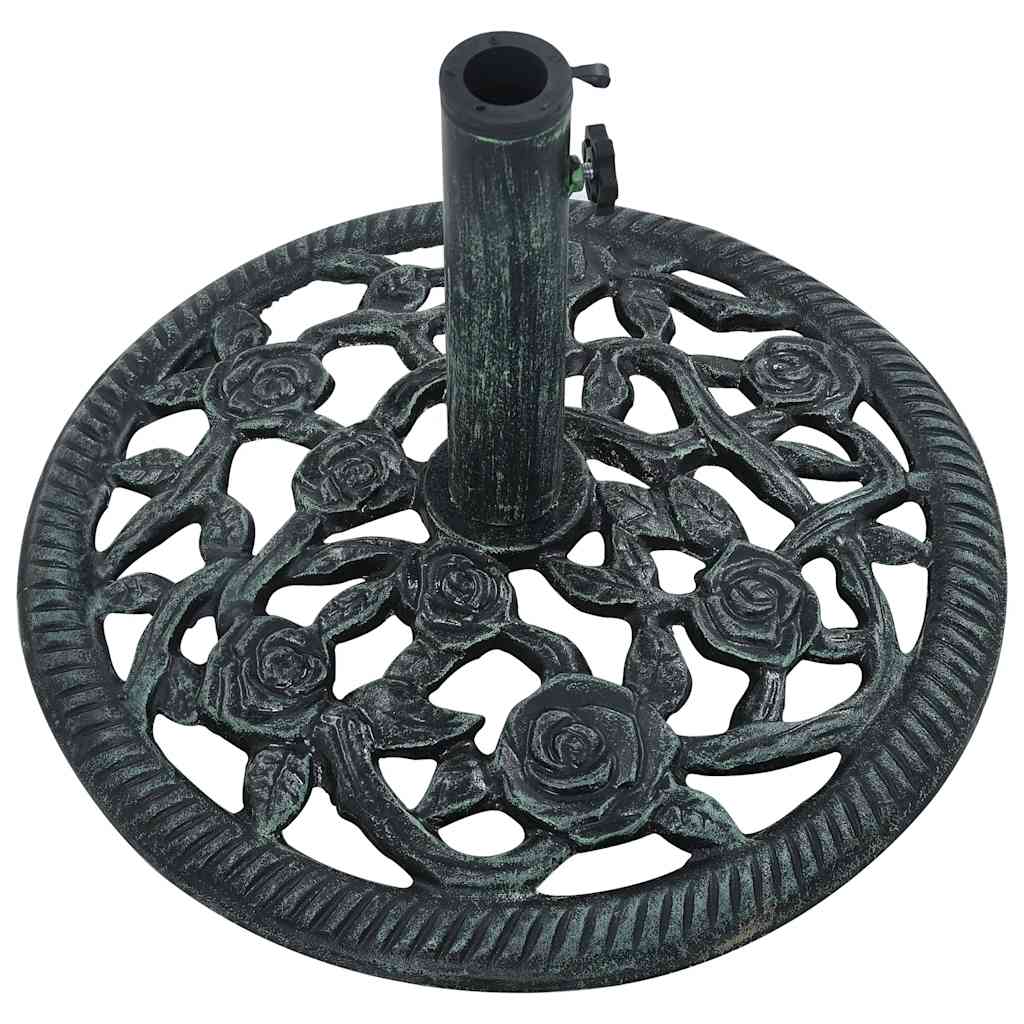parasolfod 9 kg 40 cm støbejern grøn