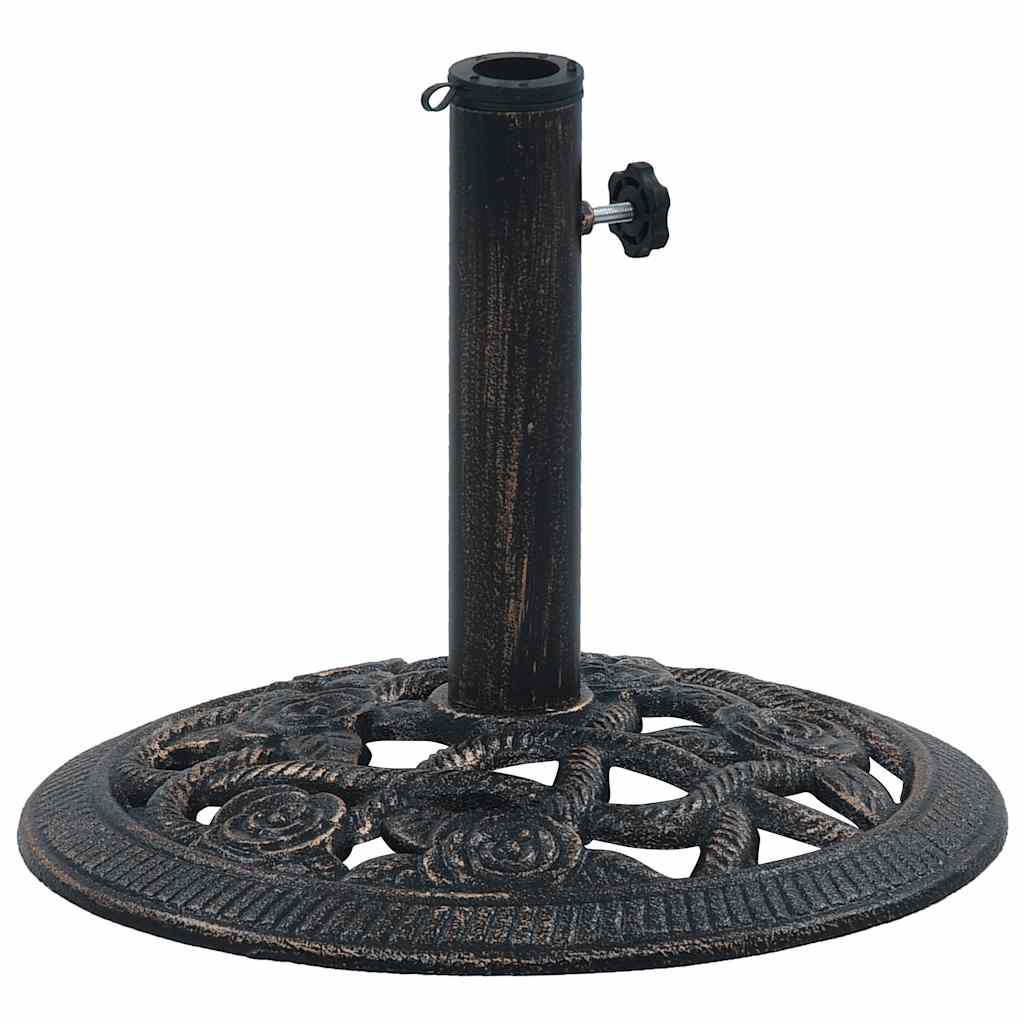 parasolfod 9 kg 40 cm støbejern sort og bronze