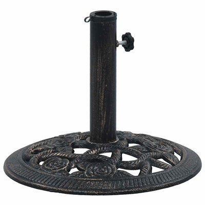 parasolfod 9 kg 40 cm støbejern sort og bronze