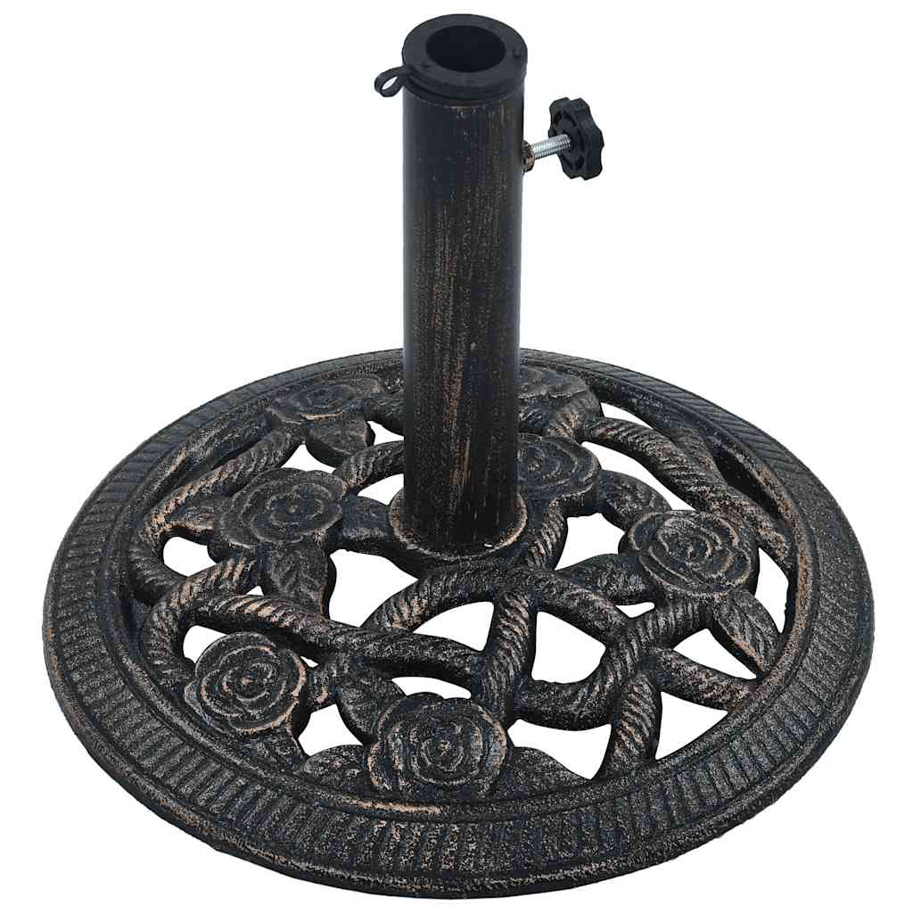 parasolfod 9 kg 40 cm støbejern sort og bronze