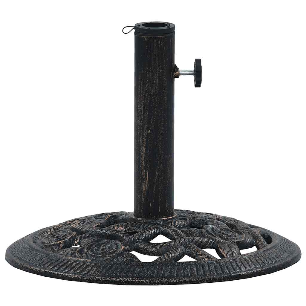 parasolfod 9 kg 40 cm støbejern sort og bronze