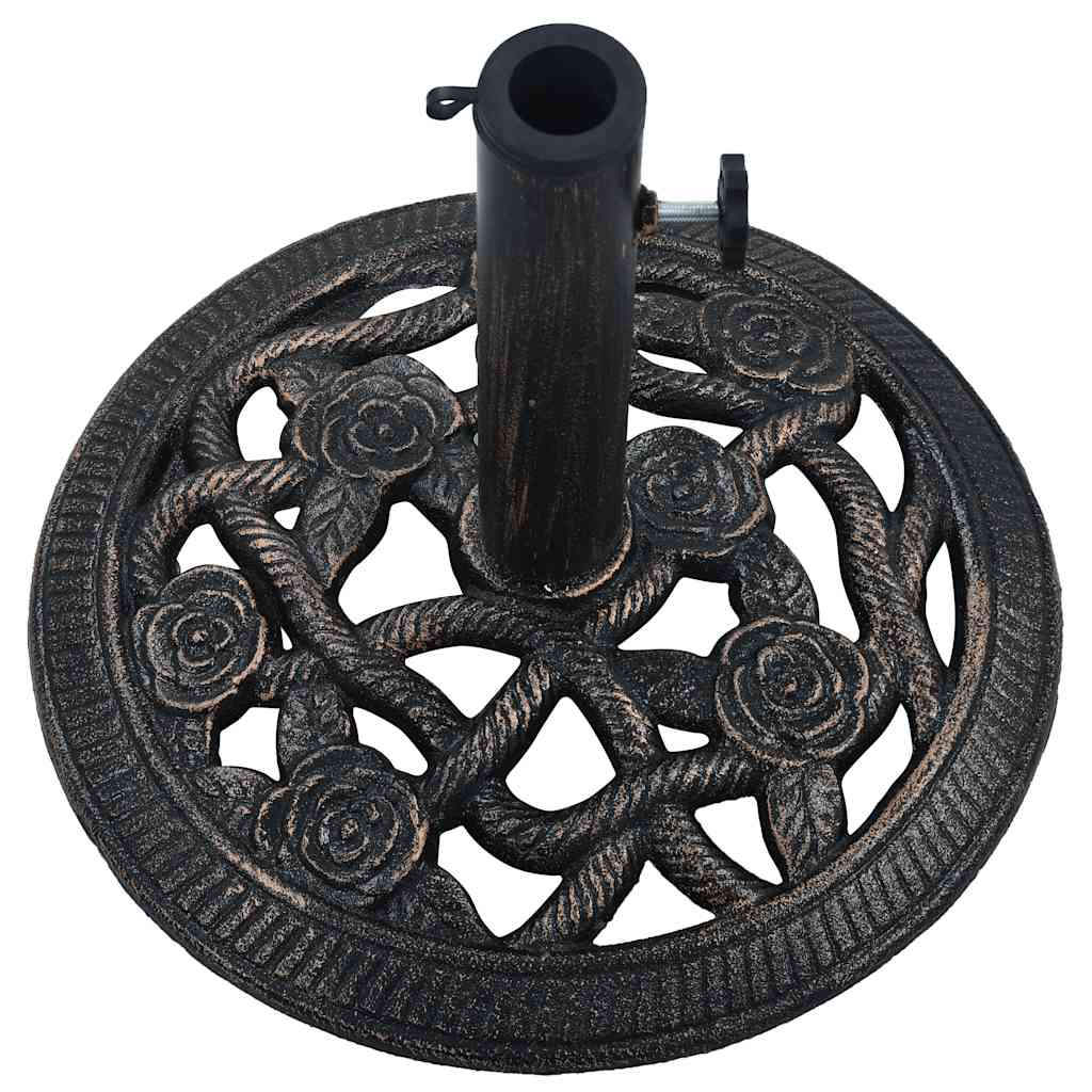 parasolfod 9 kg 40 cm støbejern sort og bronze