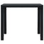 sofabord 78x78x74 cm HDPE trælook sort