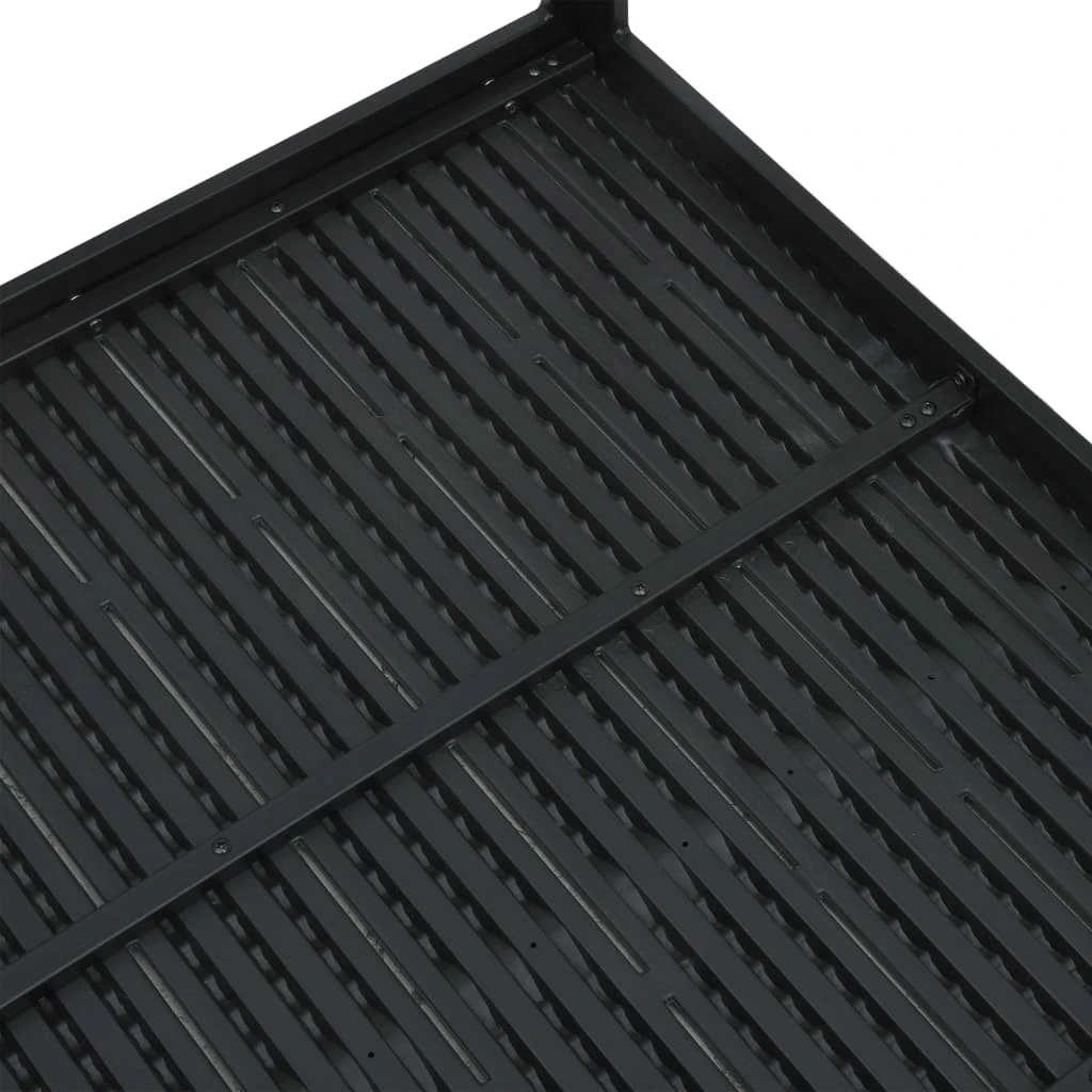 sofabord 78x78x74 cm HDPE trælook sort