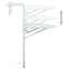 hængende altanbord 60 x 64 x 83,5 cm plastik rattanlook hvid