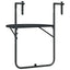 hængende altanbord 60 x 64 x 83,5 cm plastik rattanlook sort