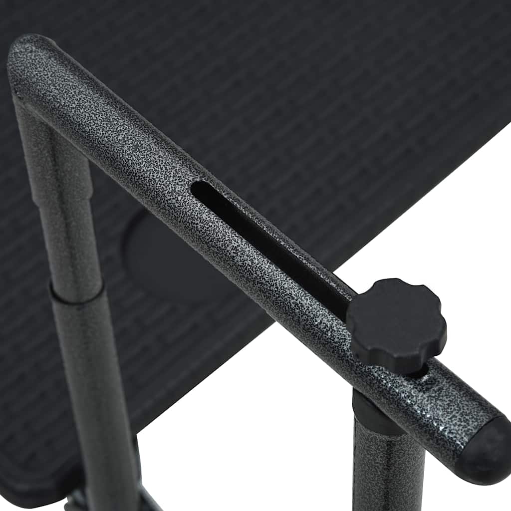 hængende altanbord 60 x 64 x 83,5 cm plastik rattanlook sort