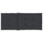 stolehynder m. høj ryg 4 stk. 120x50x3 cm stof sort