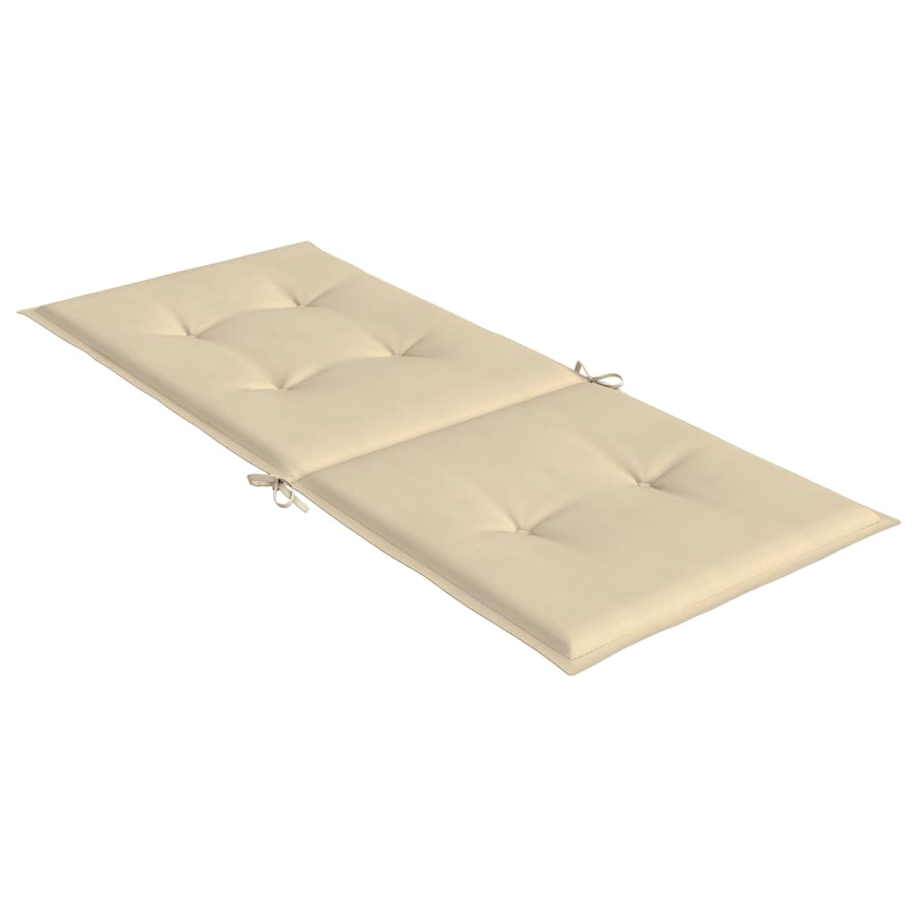 stolehynder m. høj ryg 4 stk. 120x50x3 cm stof beige