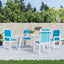 Have stol puder 4 stk. Oxford stof Blå 100 x 50 x 3 cm