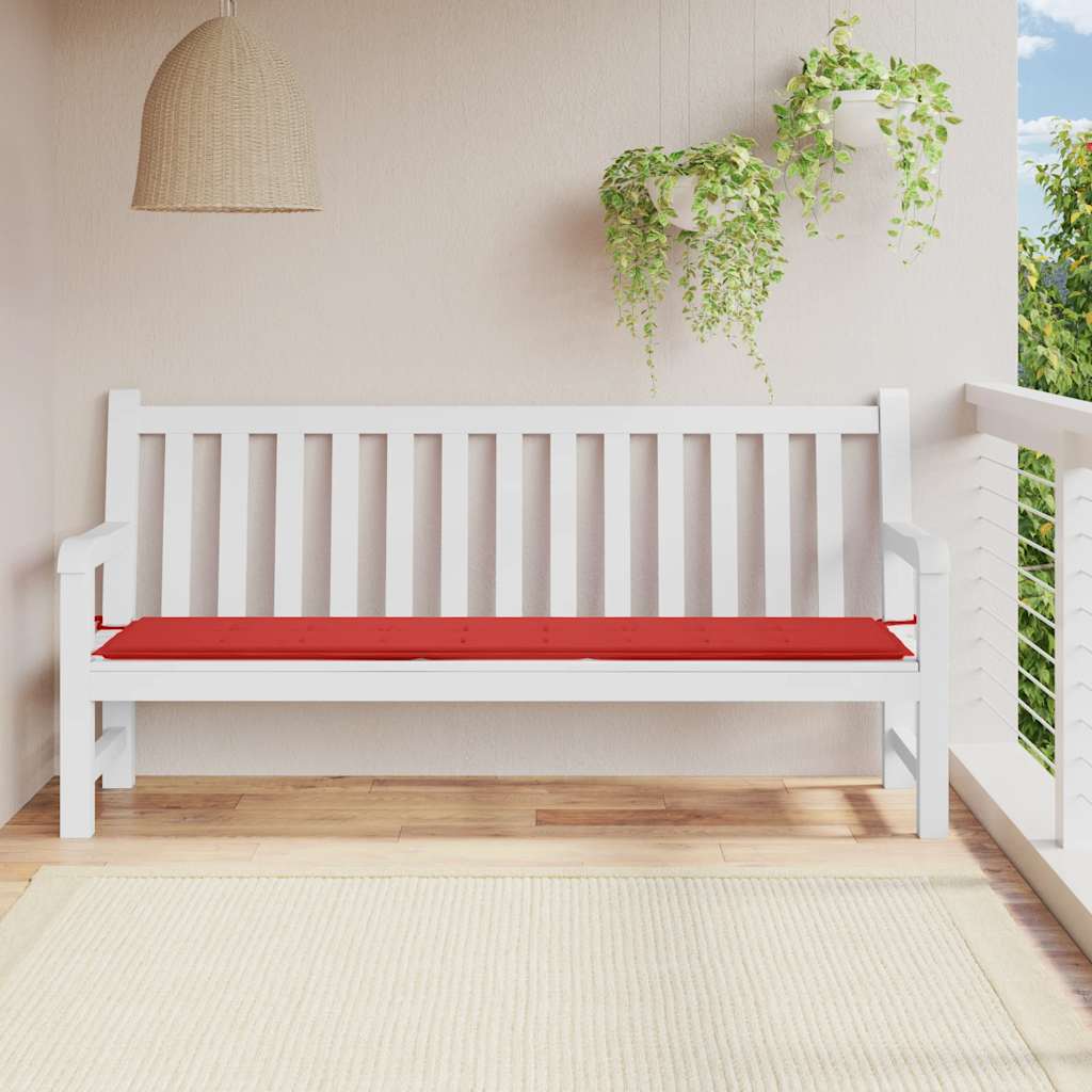 hynde til havebænk 200x50x3 cm oxfordstof rød