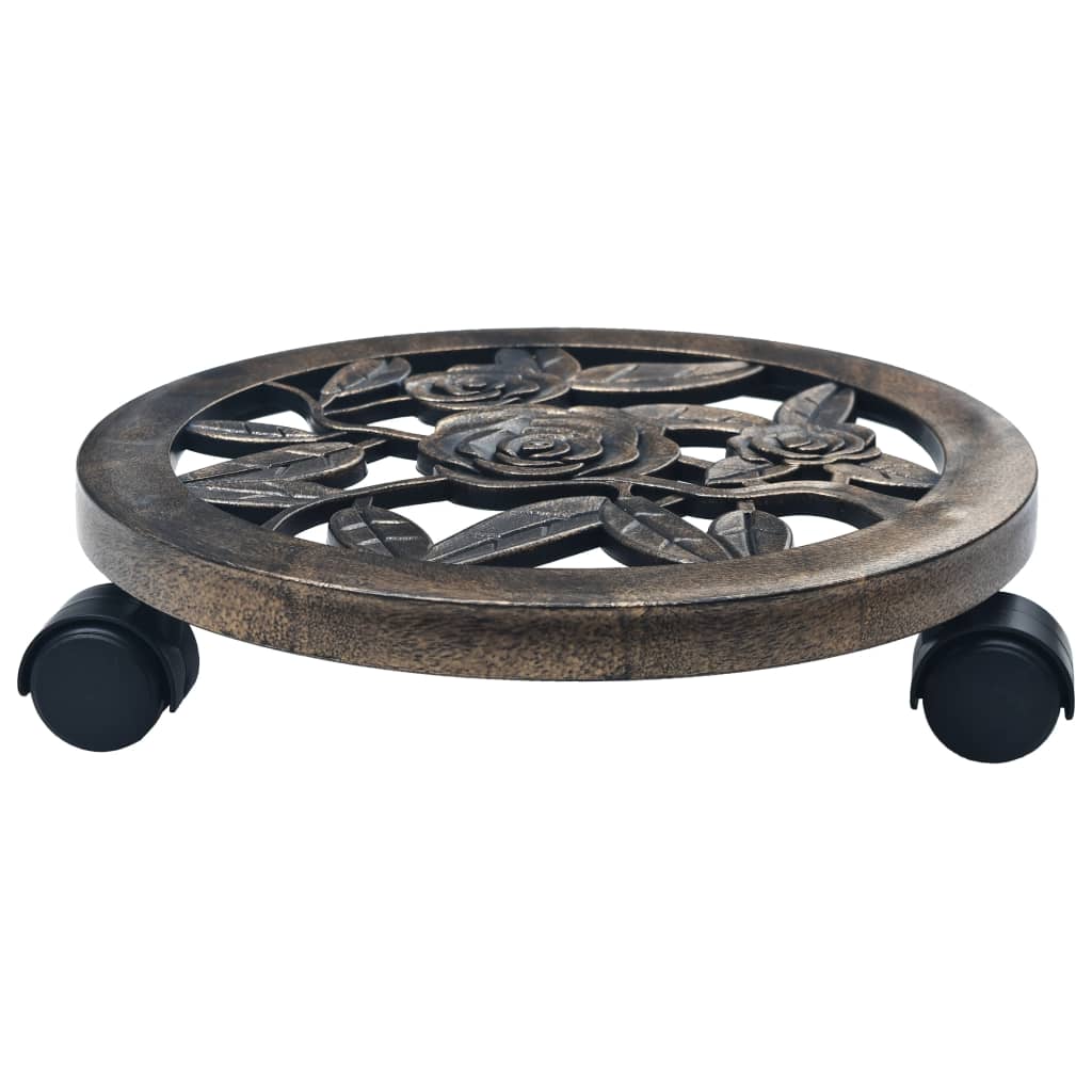 plantevogne 6 stk. 30 cm plastik bronzefarvet