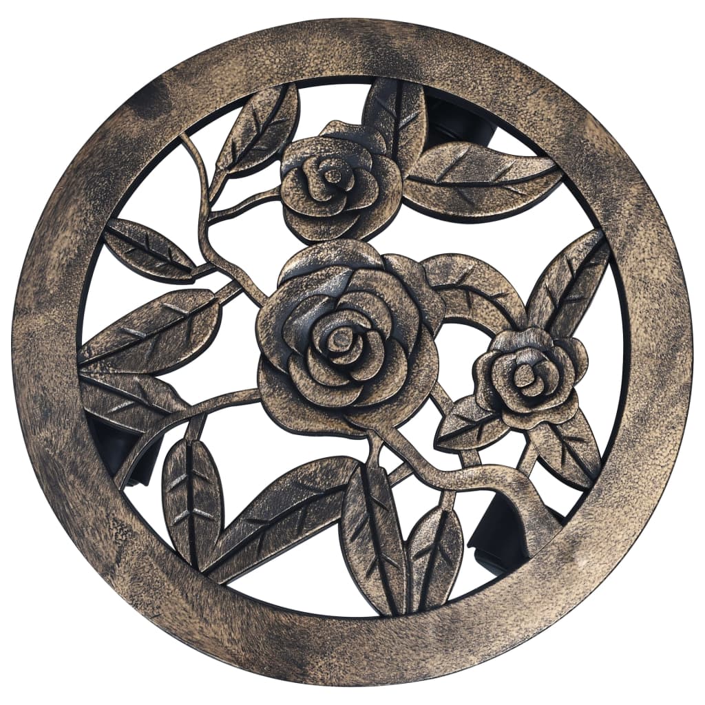 plantevogne 6 stk. 30 cm plastik bronzefarvet