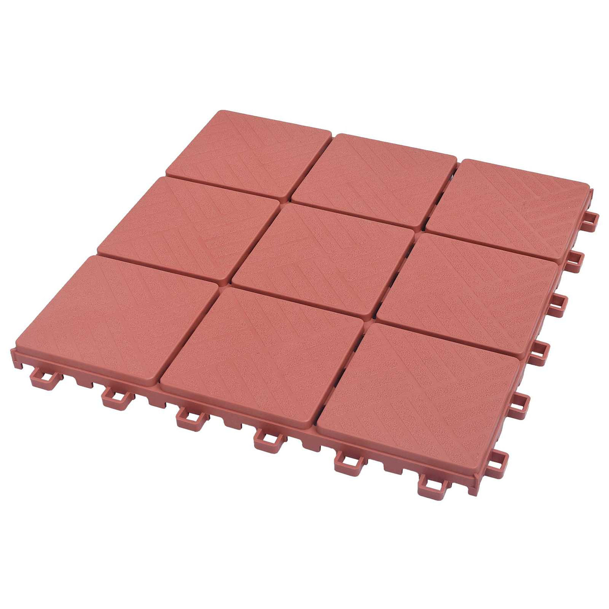 Terrasse Flise 10 stk. Rød 30,5 x 30,5 x 2,2 cm Polypropylen
