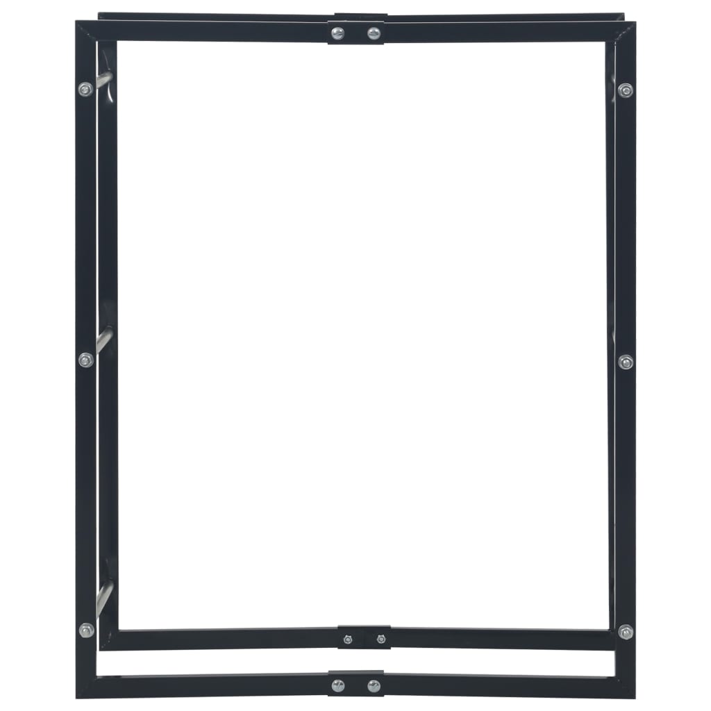 brændestativ 80x25x100 cm stål sort
