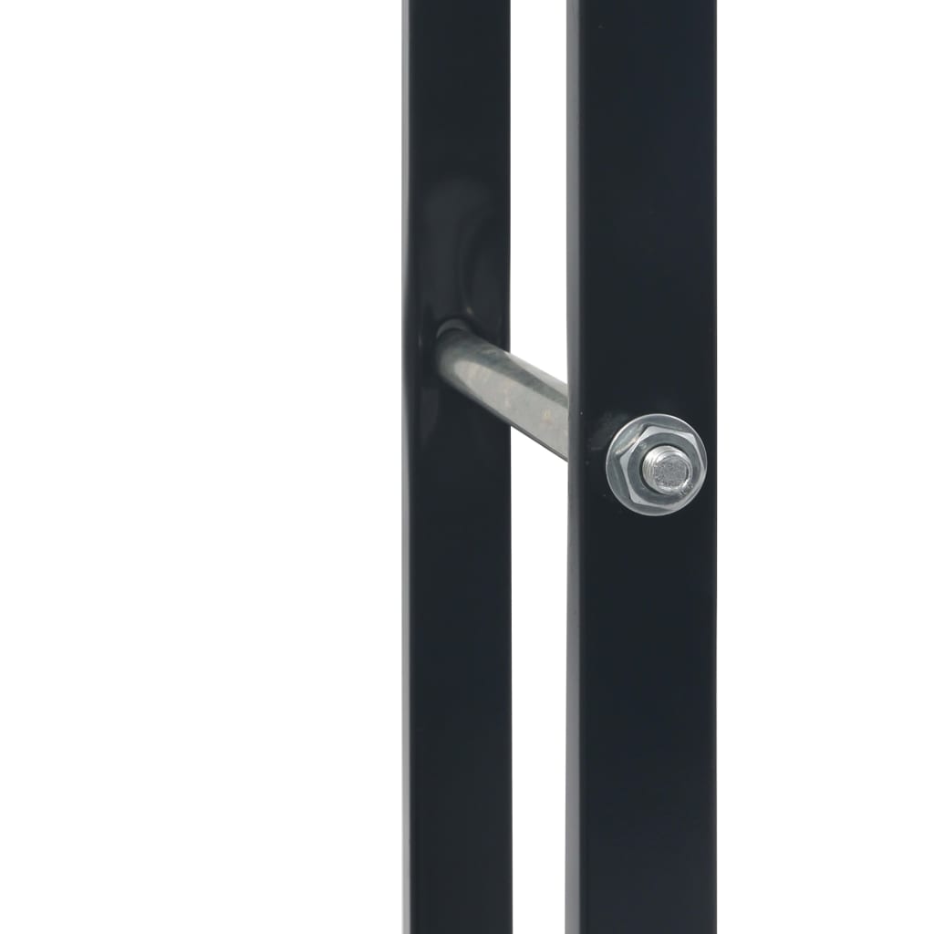 brændestativ 80x25x100 cm stål sort