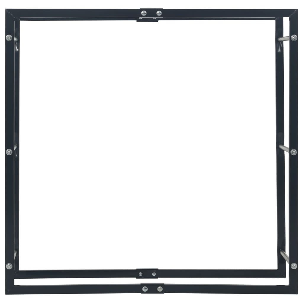 brændestativ 100x25x100 cm stål sort