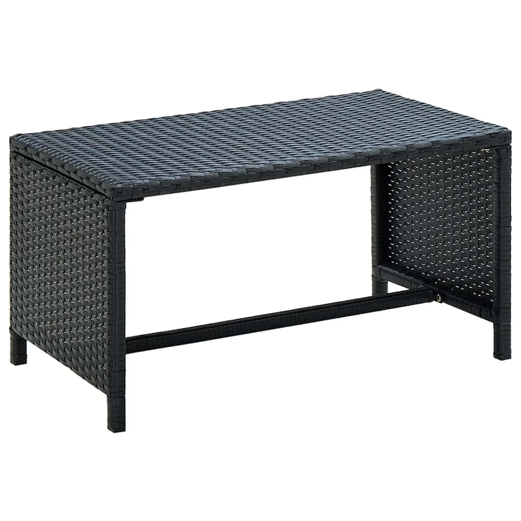 sofabord 70x40x38 cm polyrattan sort
