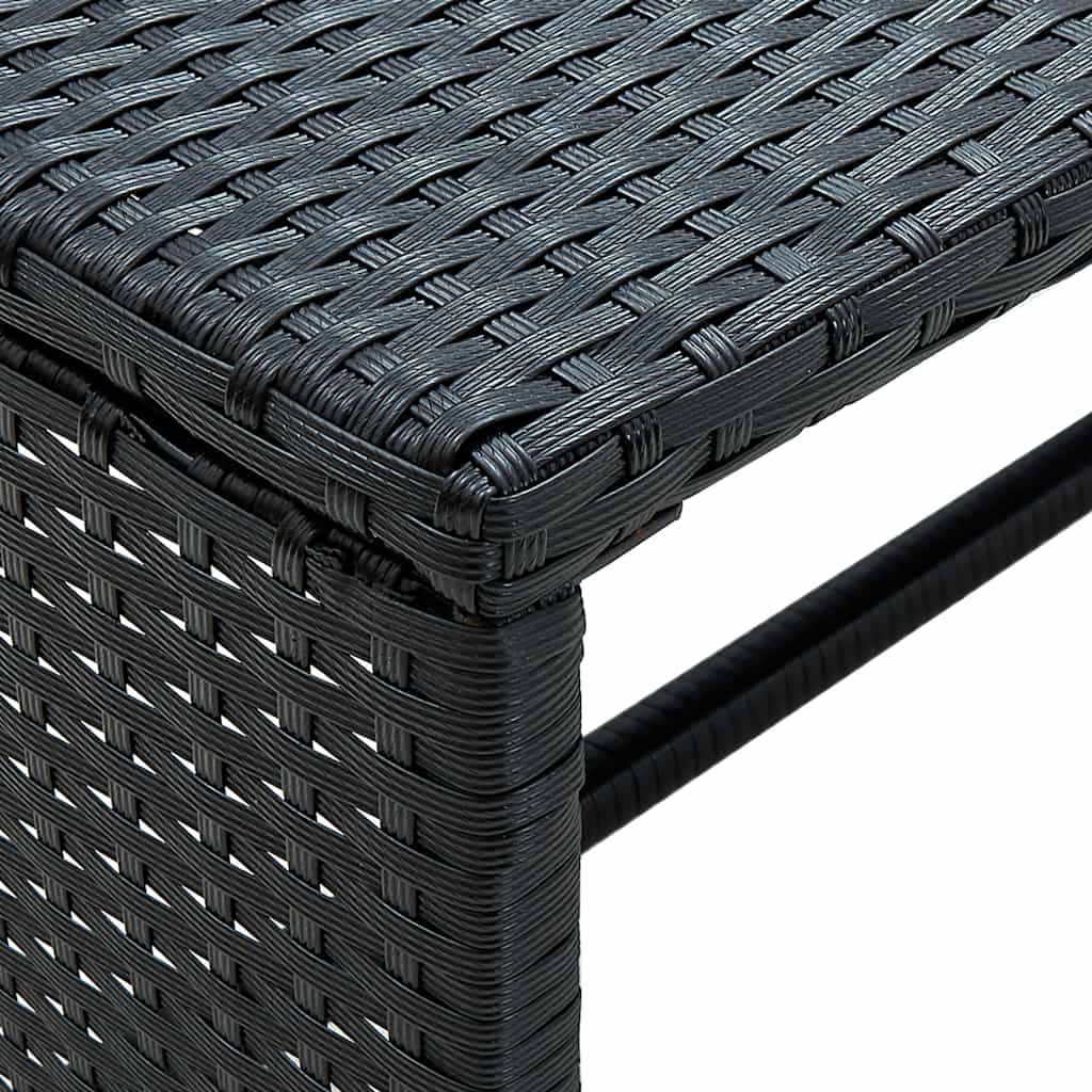 sofabord 70x40x38 cm polyrattan sort