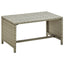 sofabord 70x40x38 cm polyrattan beige