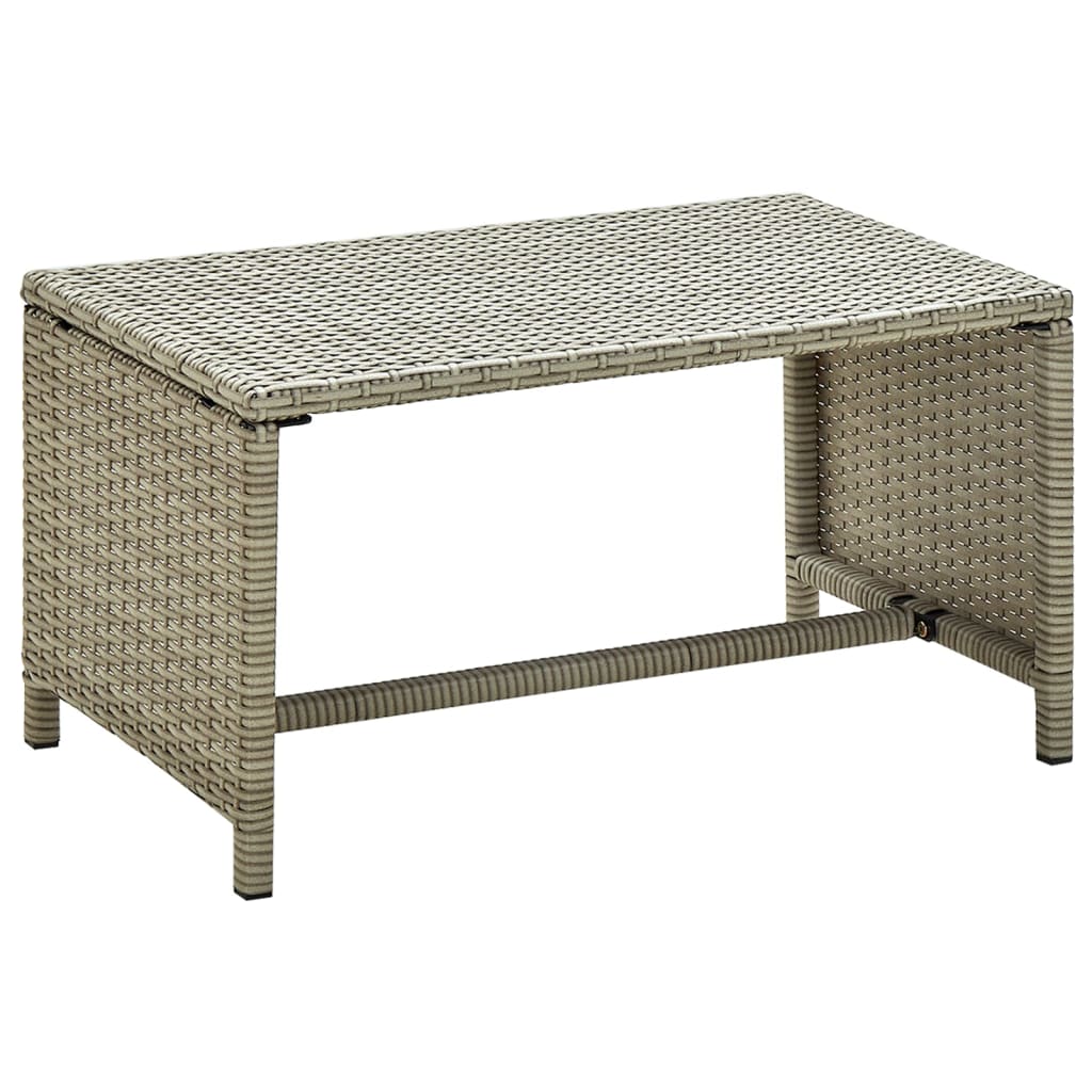 sofabord 70x40x38 cm polyrattan beige