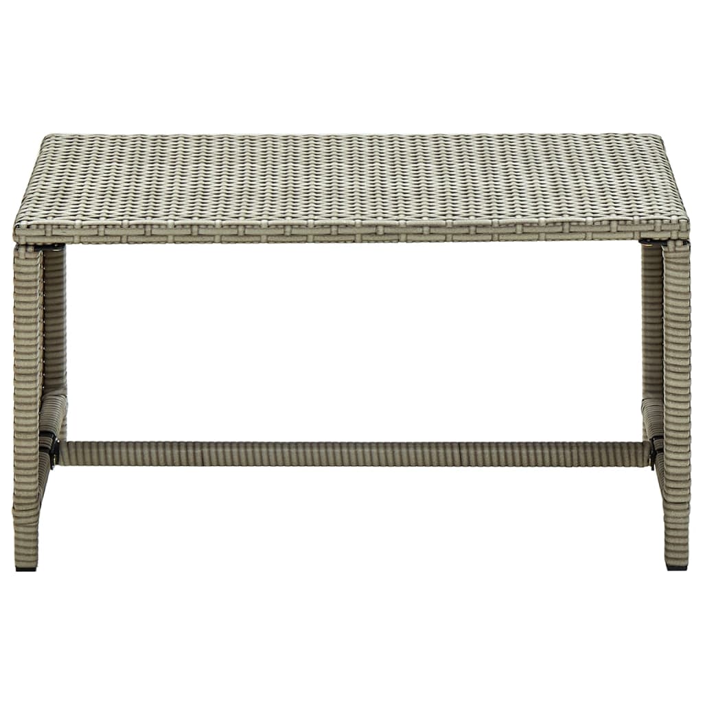 sofabord 70x40x38 cm polyrattan beige