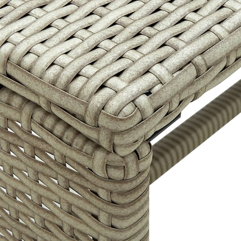 sofabord 70x40x38 cm polyrattan beige