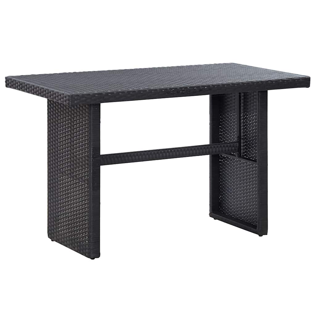 haveloungesæt 3 dele med hynder polyrattan sort