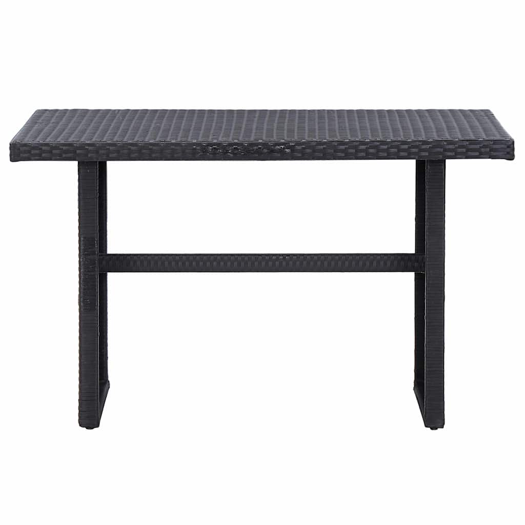 haveloungesæt 3 dele med hynder polyrattan sort