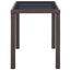 havebord 123 x 60 x 74 cm polyrattan brun