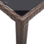 havebord 123 x 60 x 74 cm polyrattan brun