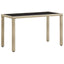havebord 123x60x74 cm polyrattan beige