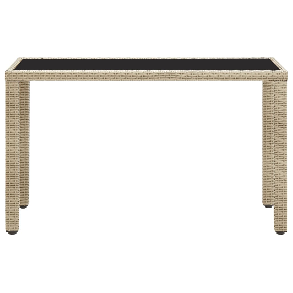 havebord 123x60x74 cm polyrattan beige