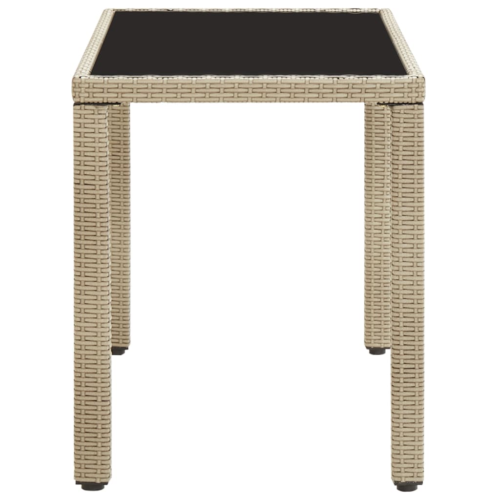 havebord 123x60x74 cm polyrattan beige