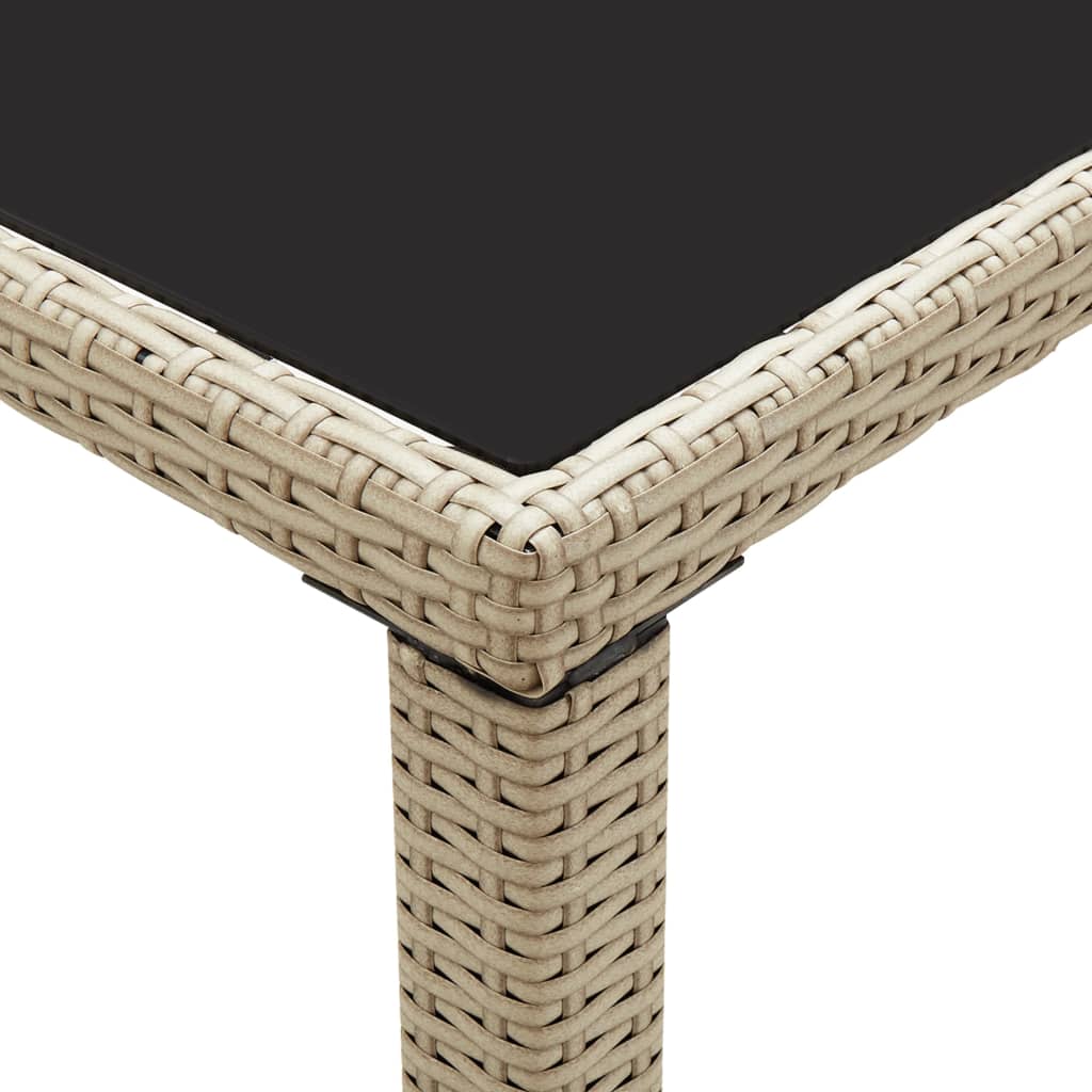 havebord 123x60x74 cm polyrattan beige