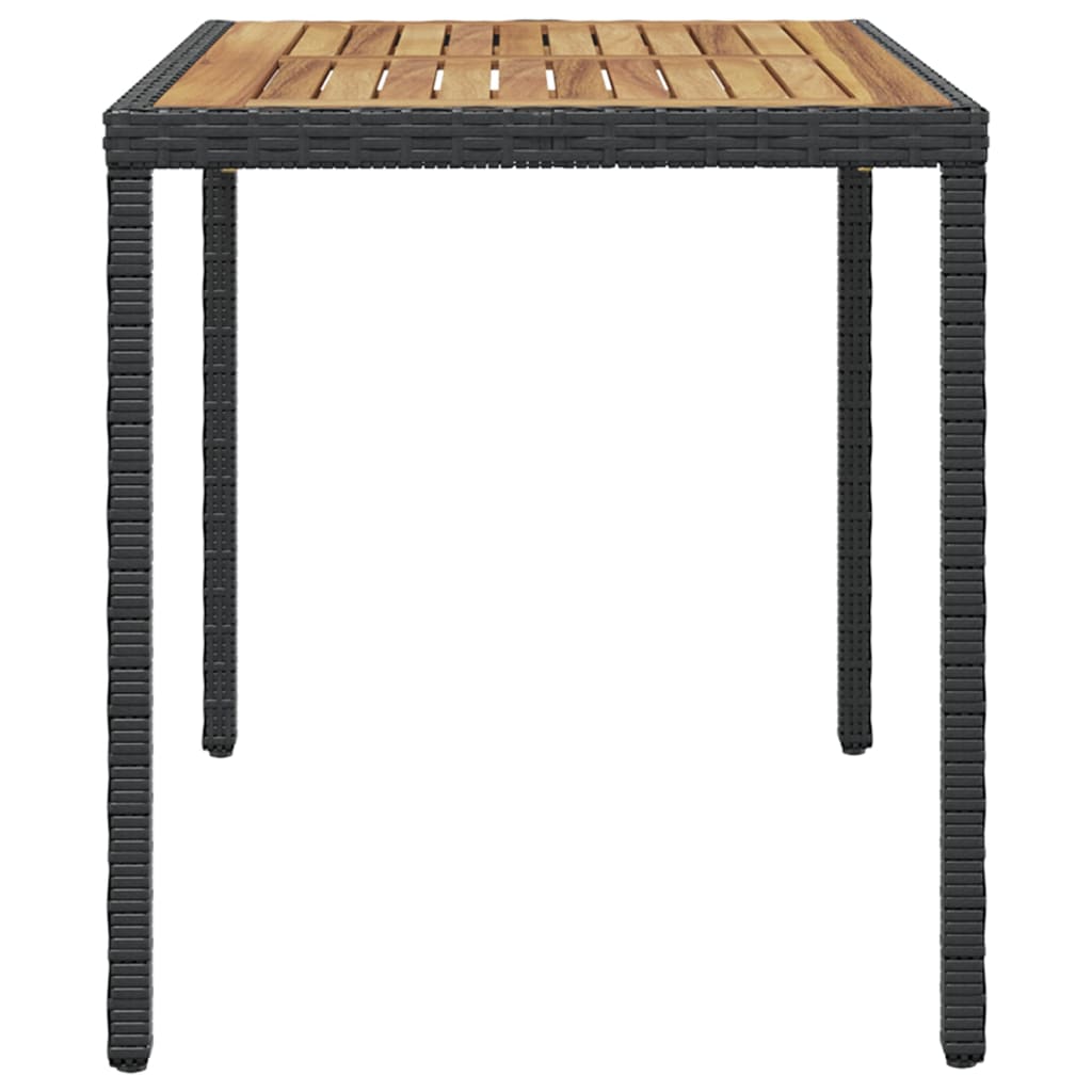 havebord 123 x 60 x 74 cm massivt akacietræ sort og brun