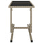 havebord 110x53x72 cm beige glas og polyrattan